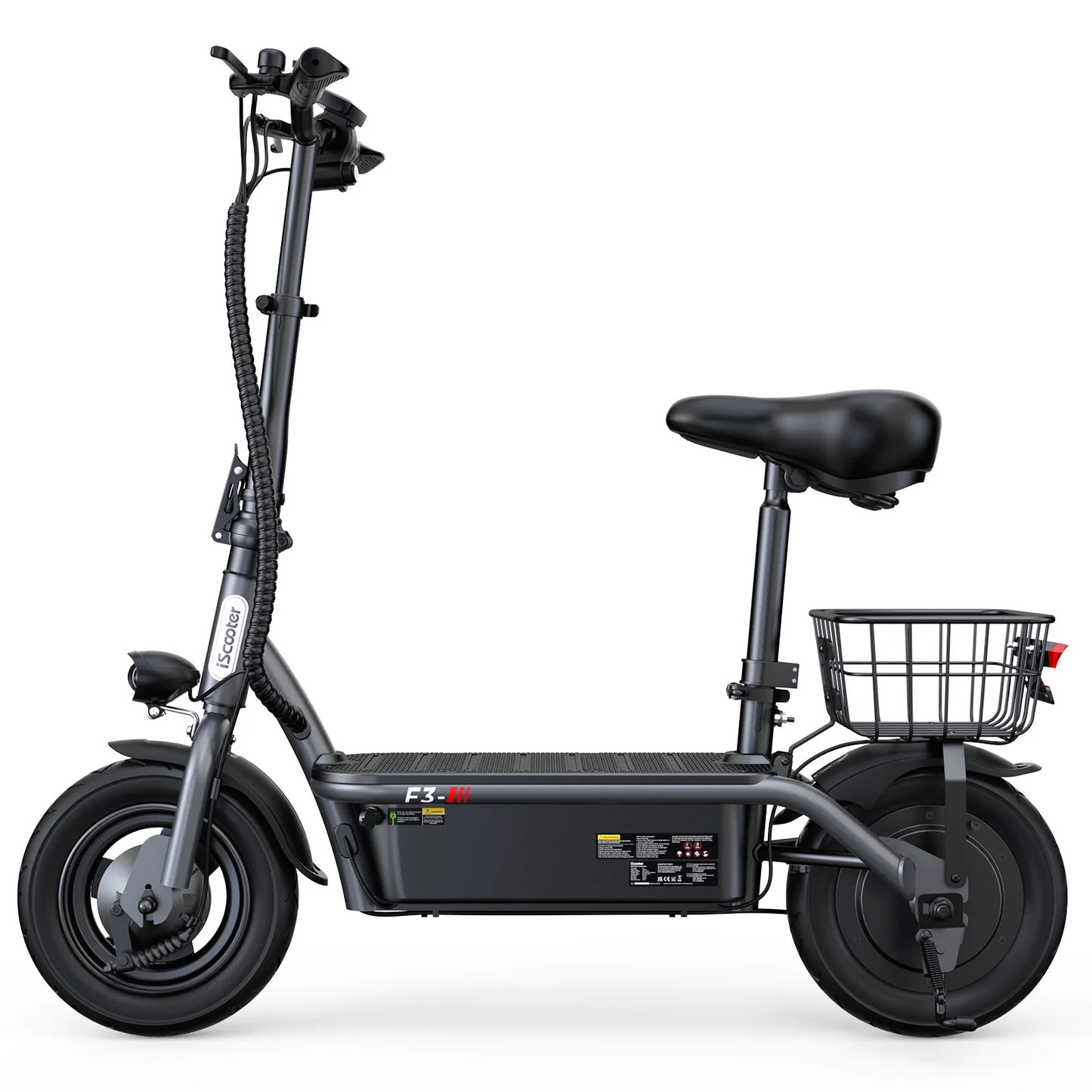 ISCOOTER F3 Adult Electric Scooter 1000W motor E-Scooter 48V13AH 10" Inflatable road Tires Foldable EScooter.