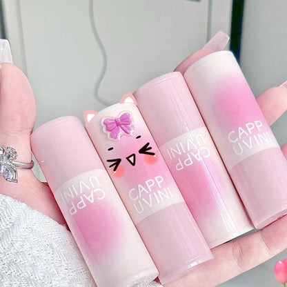 CAPPUVINI Blush Stick Soft Face Brightening Contouring Shadow Blusher Powder Peach Pinkish Cheek Tint Korean Makeup Cosmetics.