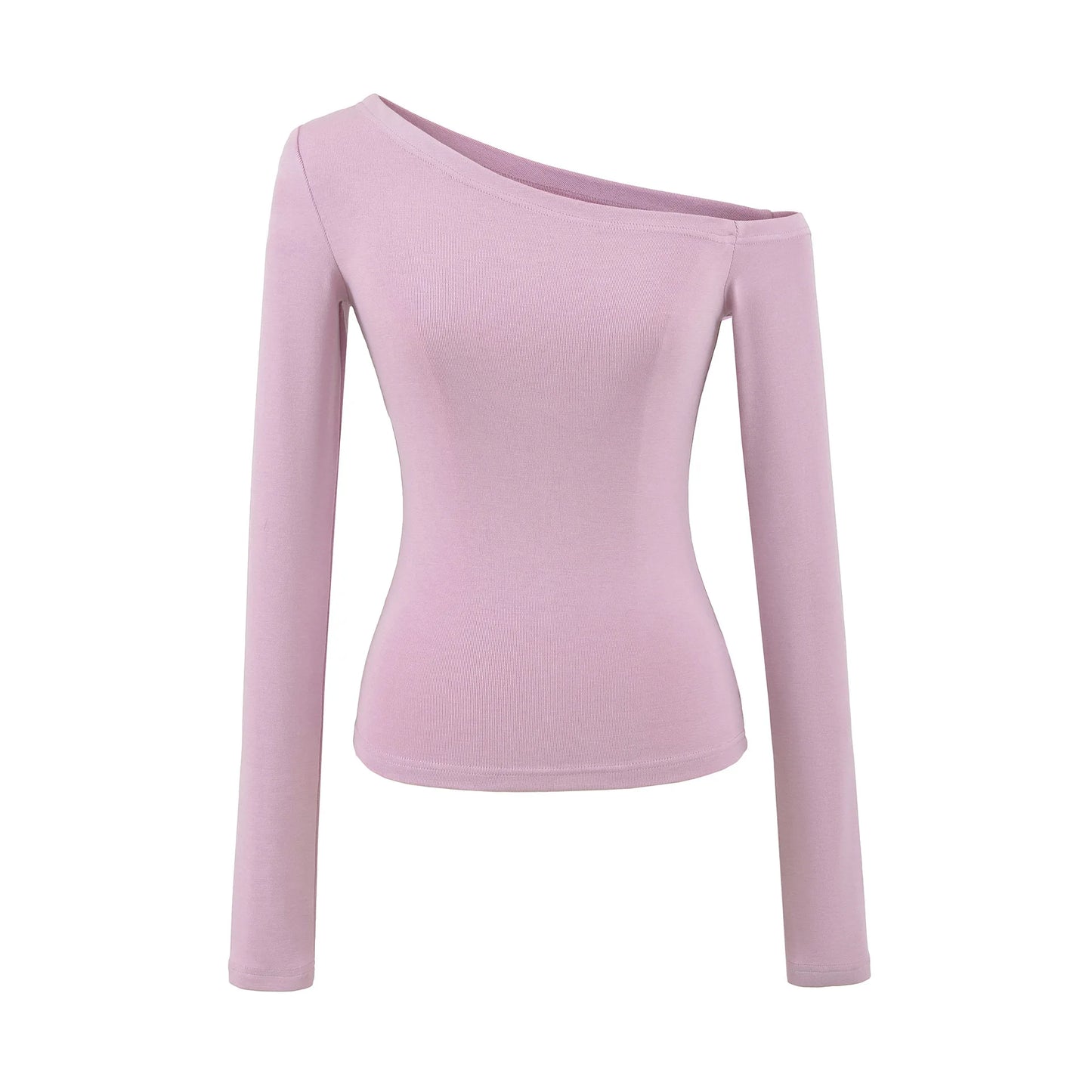 Women One Shoulder Long Sleeve Top Tee Tshirt.