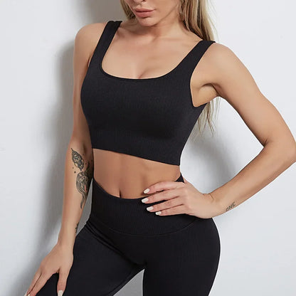 Women's Three-Piece Sportswear Set Yoga Fitness Leisure Sports Bra Pants Set Comfortable Breathable Gym Workout Outfit