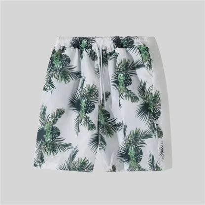 Shopee Popular Men's Loose-fit Hawaiian Vacation Beach Shirt Shorts Set Summer Casual Comfortable Clothing