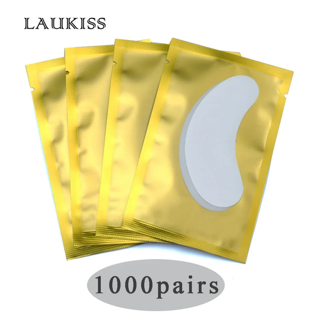 50/500/1000pcs Hydrogel Patches for Eyelashes Building Eyelash Extension Under Eye Pads Lash Stickers Tools Wholesale LAUKISS.