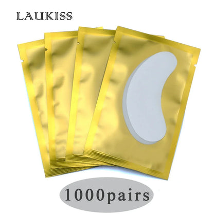 50/500/1000pcs Hydrogel Patches for Eyelashes Building Eyelash Extension Under Eye Pads Lash Stickers Tools Wholesale LAUKISS.