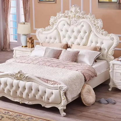 Gold Luxus gestepptes Doppelbett Holz Vintage weiche Einzelkopfteile Doppelbett Erwachsene Zuhause Camas De Dormitorio Möbel