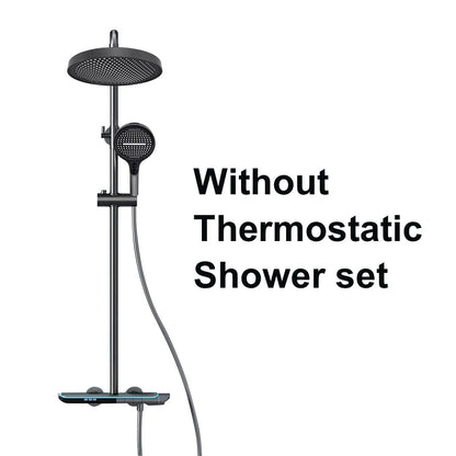 VGX Thermostatic Shower System Set Smart Digital Bathroom Shower Faucet Set Temperature Display Rainlfall Bathroom Shower Set
