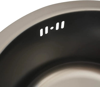 Rundes Waschbecken aus Edelstahl, moderner minimalistischer Stil, Küchen- und Badezimmerwaschbecken, Nano-Beschichtung, Einzelwaschbecken für Zuhause, Restaurants