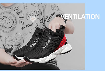 Fashion Men Sneakers Elevator Shoes Men Breathable Mesh Shoes Sports Casual Board Shoes Men's Hidden Inner Heightening Shoes 8cm.