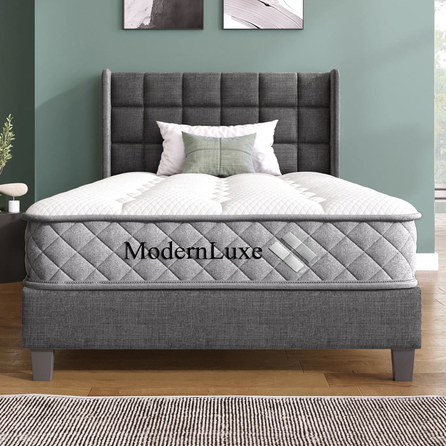 Orthopädische Kaltschaummatratze, 90 x 200 cm, mit 7-Zonen-Taschenfederkern, Festigkeitstufe H3 (mittelfest)