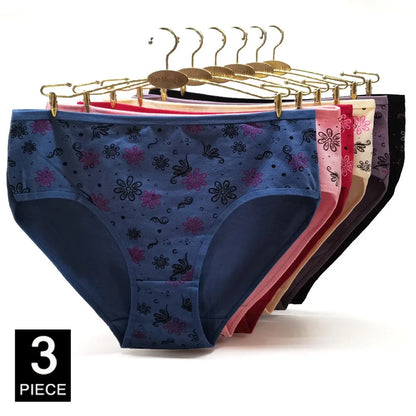 Panties Plus Size Cotton Underwear Women Briefs Woman Knickers Lady Lingerie Girl intimate Large 3 Pieces/Lot.
