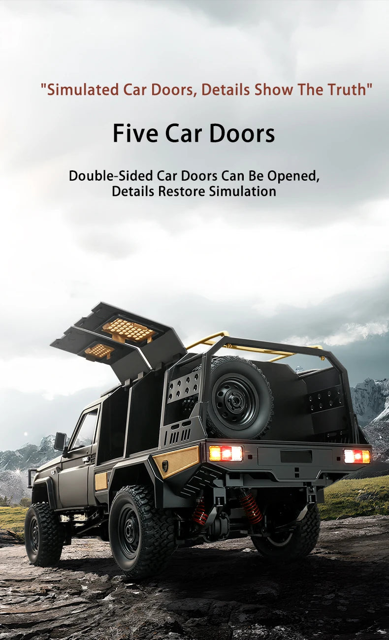 MN82S RC Crawler 1/12 Full Scale LC79 RC Pickup Short Truck 4WD Remote Control Climbing Off-road Car Toys for Kids Adults Gifts.