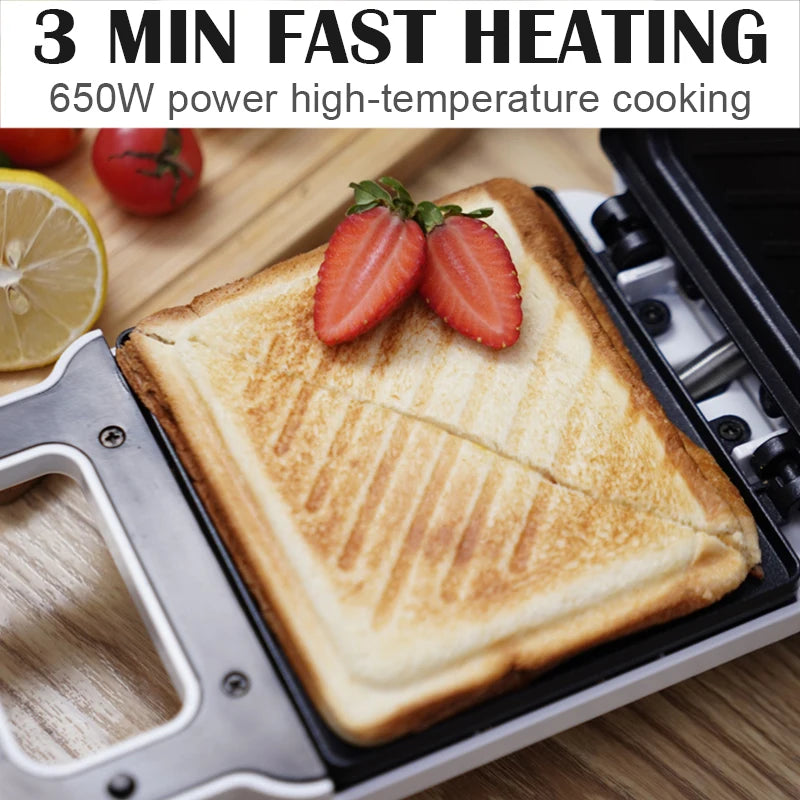 Sandwich machine breakfast machine household light food machine frying machine multi-function heating toast pressure toaster.