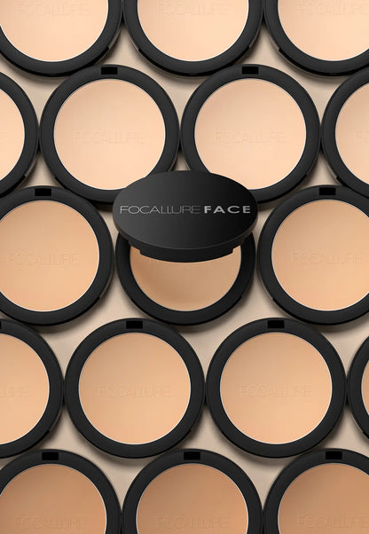 FOCALLURE 3 Colors Make Up Face Powder Brighten Oil-control Nude Makeup Pressed Powder Foundation Makeup Base Cosmetics.