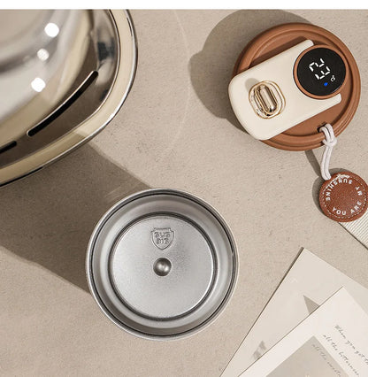450ml Thermos Bottle Smart Display Temperature 316 Stainless Steel Vacuum Cup Office Coffee Cup Business Portable Thermal Mug.