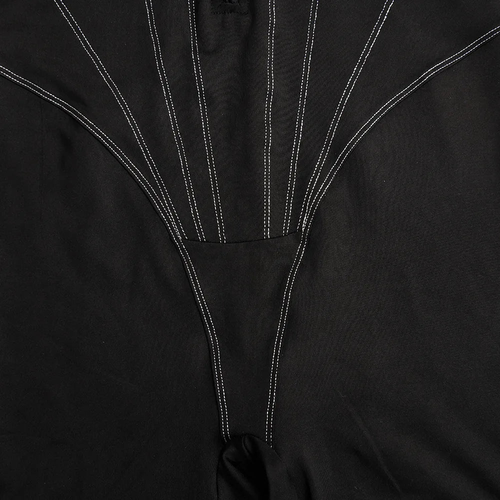 Elegant Women Zip-up O-neck Long Sleeve Jumpsuit Streetwear 2025 Summer Autumn Female Overalls One Piece Fitness Sports Bodysuit