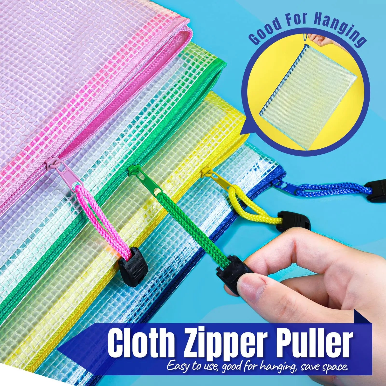 Zipper Documents Bag A4/A5 Plastic Folders A3 Transparent Waterproo File Organize Storage Bag School Office Stationery Supplies.