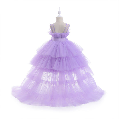 Formelle Abendkleider für Kinder, elegante Partykleider für Mädchen, Kleider mit abnehmbarem Prinzessinnenkleid