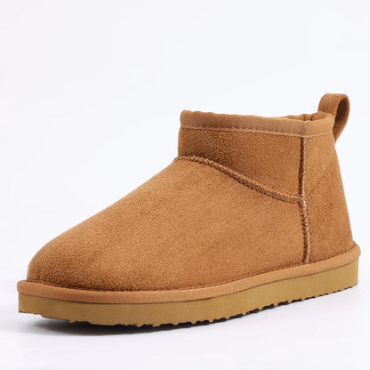 Eyriphy Size: 36-42 New Women's Snow Boots Winter Low-cut Thin Sole Thermal Shoes Gift Boots for Ladies Solid Color Cotton Shoes.