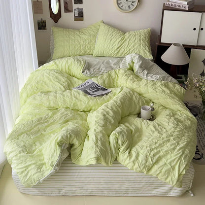 Comforter sets Bedding Set for Boys Girls Bedroom Duvet Cover Pillowcase Bedspread Simple Fashion Bed Sheet Set Bed Linens