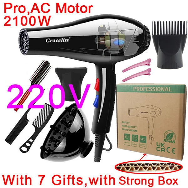 Original EU Plug Hot Cold Wind Professional Hair Dryer Blow dryer Hairdryer For Hair Salon for Household Use