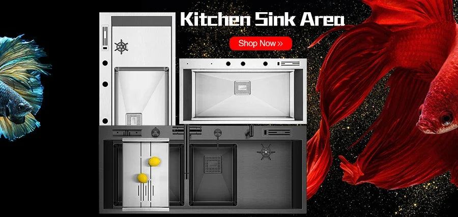 ASRAS Large Size Smart Purifying Kitchen Sink Handmade Step Sink Smart Purifying Kitchen Island Sinks 11550 NJH