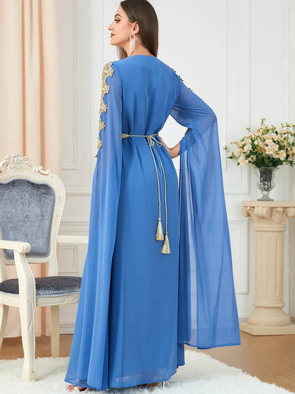 Eid Marokko Party Kleid Muslimische Frauen Abaya Kleider Langarm Abayas Dubai Türkei Islam Kaftan Robe Longue Vestidos Largos 2025