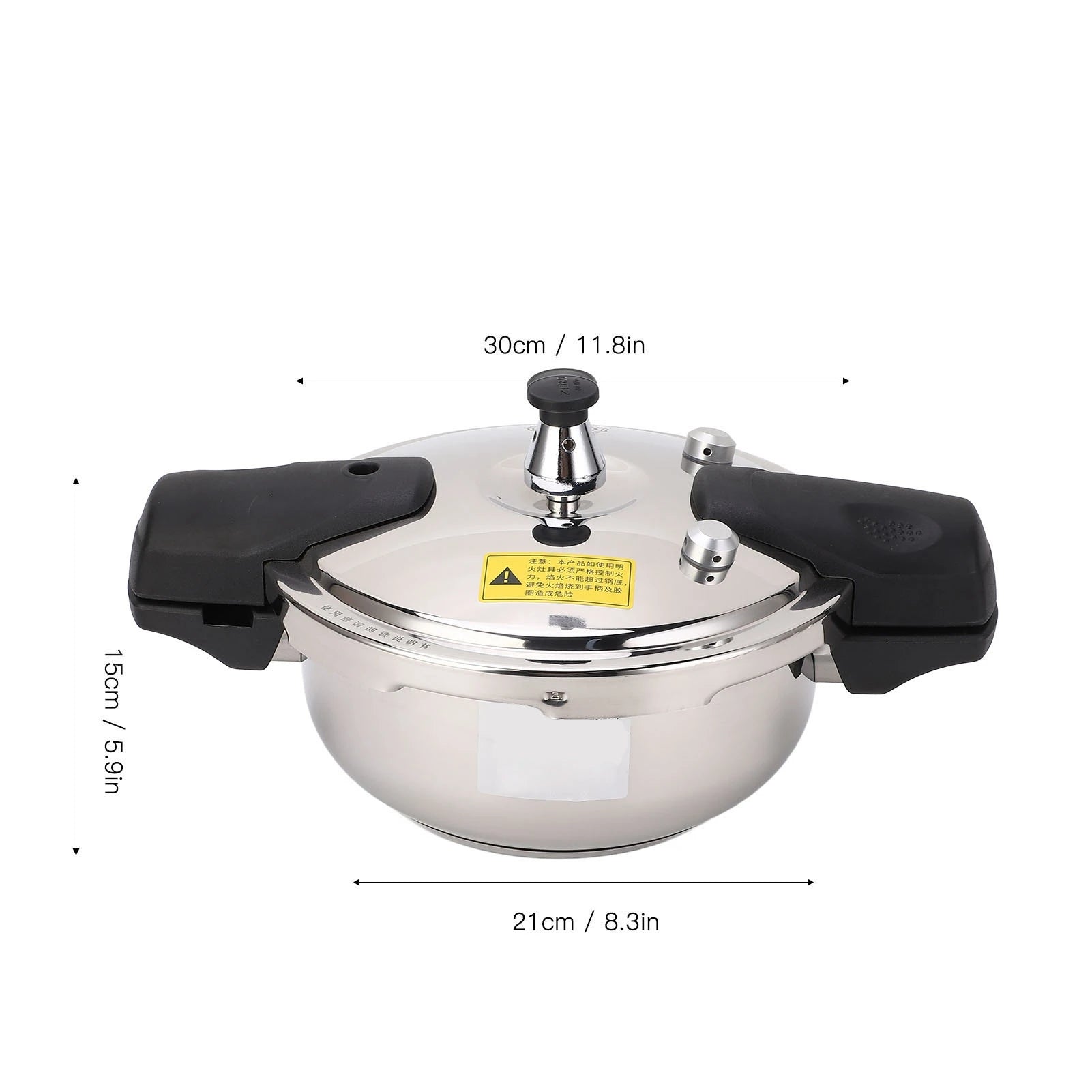 Stainless Steel Mini Pressure Cooker Safe Explosion Proof 1.8L 1.8 Liter Pressure Cooker Oyster Fish Head Pot for Gas Stove Indu.