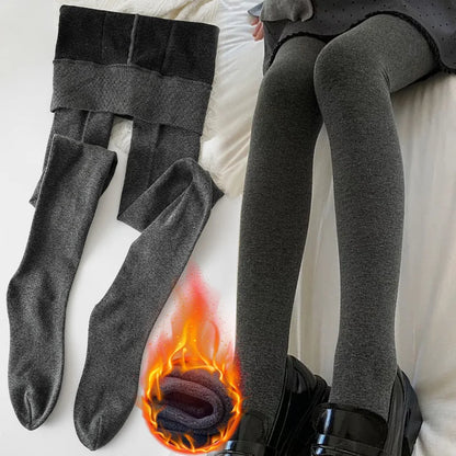 Korean Gray High Elastic Thicken Leggings for Women Warm Pantyhose Cotton Soft Stockings Tights Harajuku Streetwear Fashion Sock