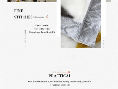 Double Layer Winter Thicken Raschel Plush Weighted Blanket For Bed Warm Heavy Blankets Throw Printed Flowers Fluffy Soft Carpet.