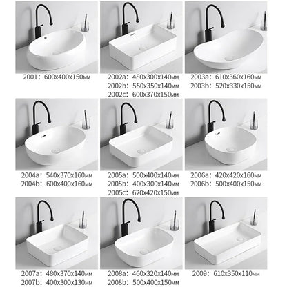 Arbeits platte Waschbecken Seite Entwässerung Keramik Waschbecken Balkon Waschbecken Kunst becken Einzel becken quadratischer Kreis