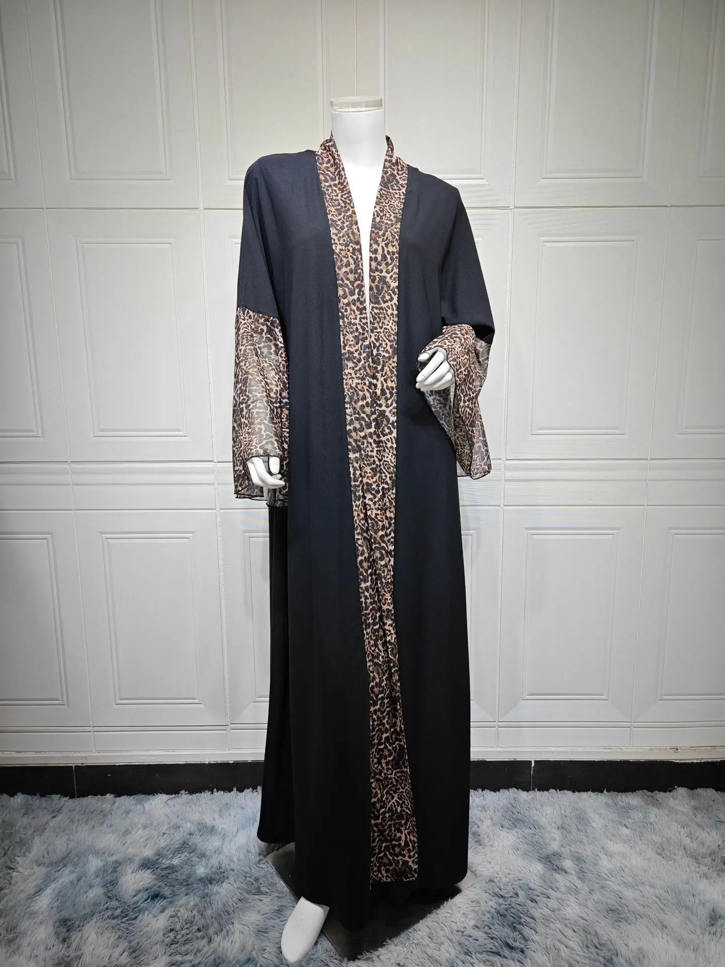Eid Women Muslim Abaya Leopard Cardigan with Scarf Dress 2025 Vestidos Largos Caftan Robe Jalabiya Ramadan Morocco Dubai Kaftan.