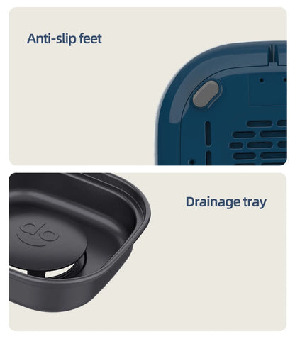 2.5L Smart Electric Air Fryers Oil-free Automatic Household Kitchen 360°Baking Convection Oven Deep Fryer Visible Window 220V.