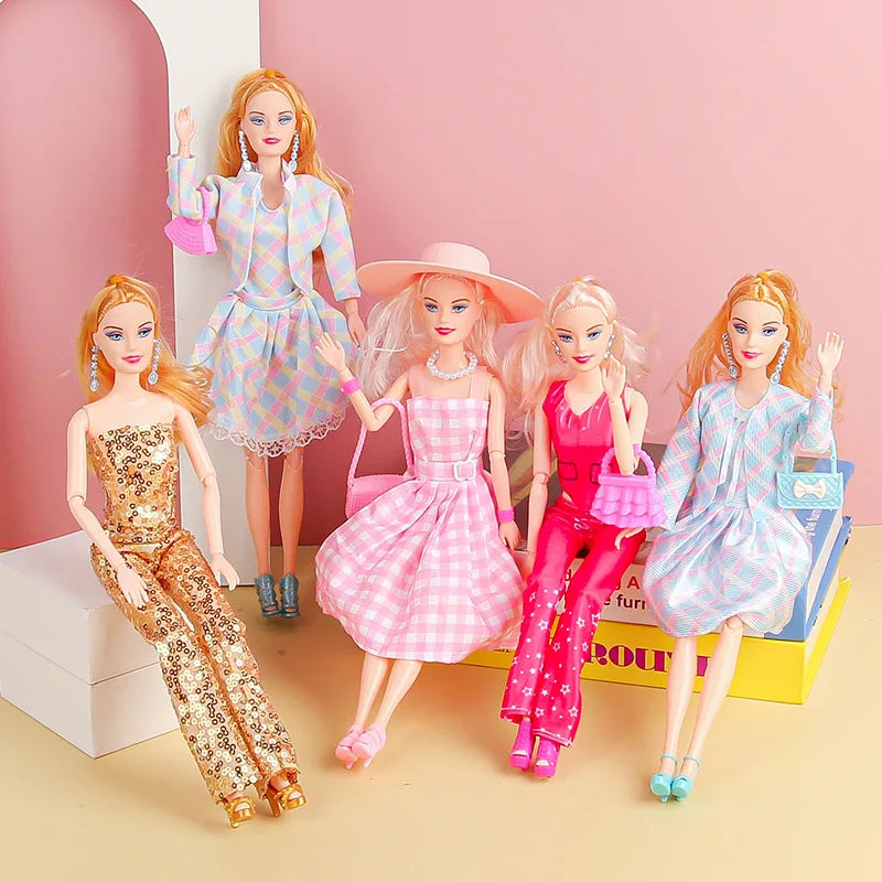 1 Set Fashion Clothes For Doll Clothes Coat Jacket Pants Dress Shirt Sweater Skirt Daily Wear Mini Doll Accessories Girl`s Toy.