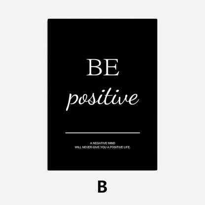 Modern Simple Inspirational Quotes Canvas Art Painting Prints Nordic Wall Decorative Posters for Living Room Office Home Decor