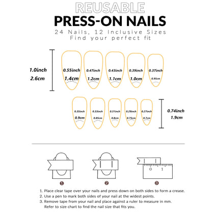 ARTAUG 24PCS Short Press On Nails Square Pink Fingertip White French Trim Press On Nails Full Cover Fake Nails Set Nail