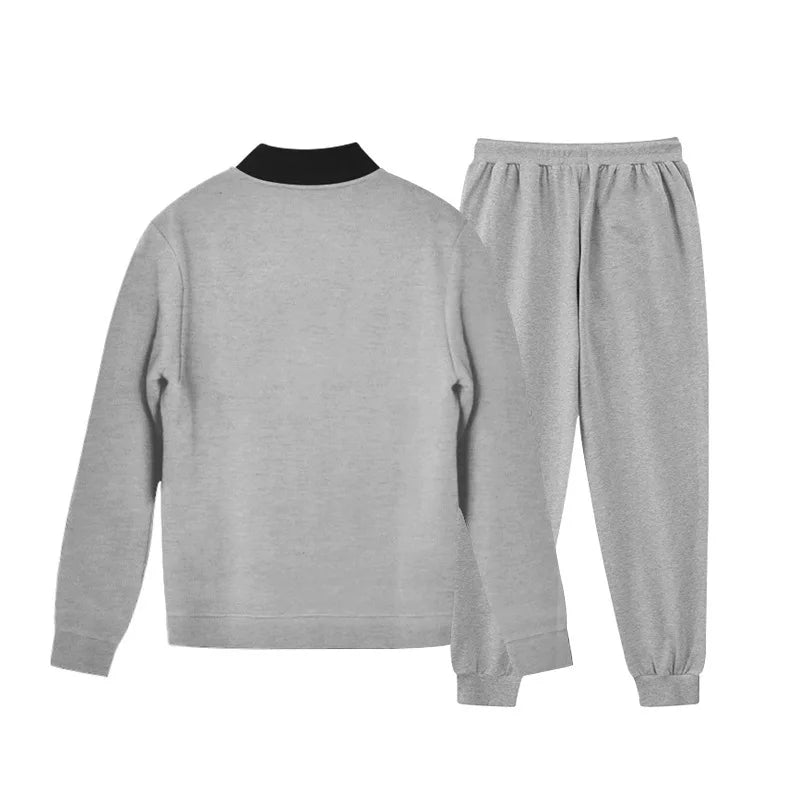 Amazon 2024 European and American men's clothing fitness sports trend outdoor leisure men's zipper suit