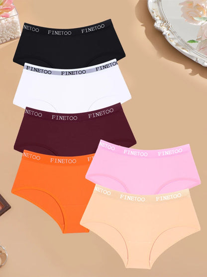 6Pcs Cotton Letter Belt Underwear for Women Sexy Breathable Low Waist Briefs Female Solid Stretch Lingerie Casual Sports Panties