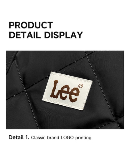 LEE Large Soft Puffer Bag Women Big Size College Students Laptop Book Quilted Tote Bag Lady Down-filled Shopping School Bags.