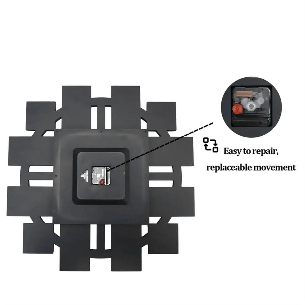 Wanduhr 60 cm/24 Zoll, runde Uhr mit zerkleinertem Diamant-Dekor, abgeschrägter Spiegelkantenrahmen, golden/silber, für Einstieg, Wohnzimmer, Büro