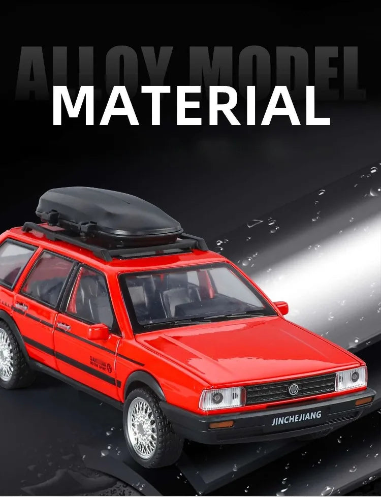 Diecast 1:32 VW SANTANA Wagon Alloy Car Model with Sound Light Children Boy Birthday Gift Toy Vehicles Miniature Voiture.
