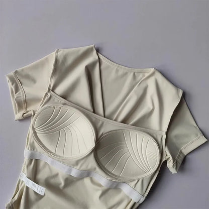 Sexy sports  Yoga Shirt Women Sports Bra Quick Dry Training Pilates Cover Up yoga shirts built in cup gym shirt  sports crop top.