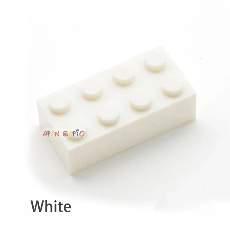300pcs 2x4 Dot DIY Building Blocks Thick Figures Bricks Educational Creative Size Compatible With 3001 Plastic Toys for Children.