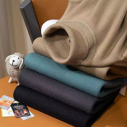 Turtleneck sweater men plus cashmere warm autumn and winter with boys men's black winter sweater base.
