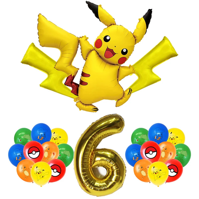 Pokemon Geburtstag Party Dekoration Neue Ligntning Pikachu Ballon Kid Event Liefert Einweg Geschirr Banner Hintergrund Platte