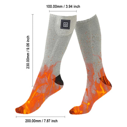 Electric Heating Socks 3 Level Temperature Winter Heating Socks Cold-Proof Winter Warm Thermal Socks for Cycling Camping Skating