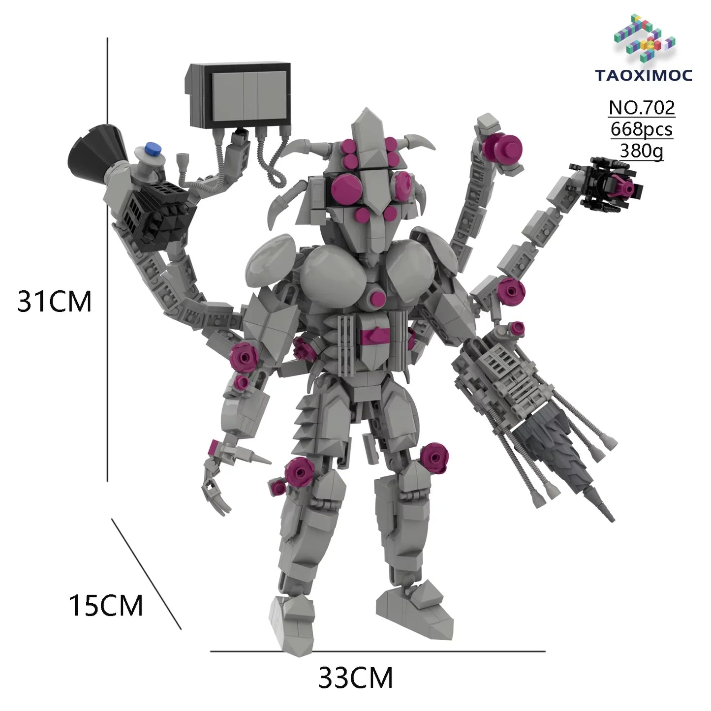 Moc Skibidi Toilet Action Figures builing blocks,Camerman Titan Speakerman Surveillance Man TVMan Boys Bricks Toys For Kids Gift