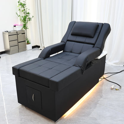 XinSheng Elektrisch verstellbares Lift-Shampoo-Bett, Massagetisch, All-in-One-Salon-SPA-Massagebett mit Haarwaschbecken und Fußbad