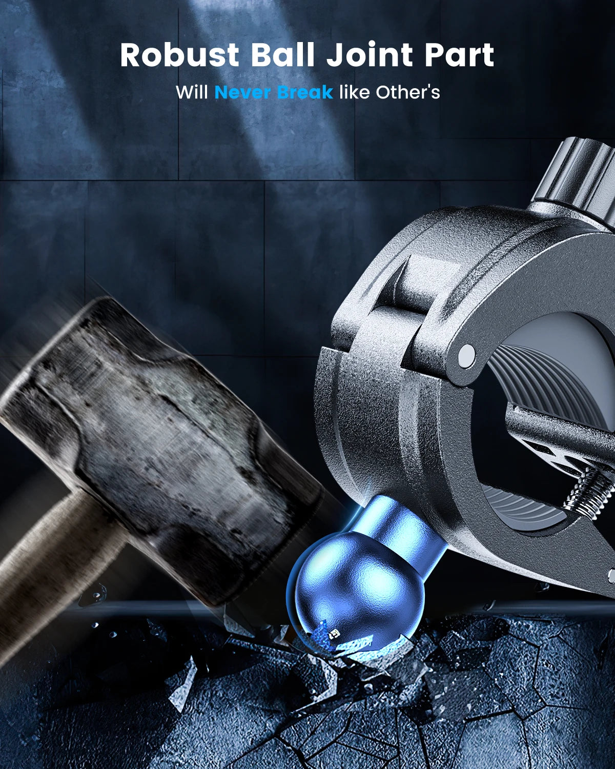 Joyroom Universal Bike Phone Holder 360° View Bicycle Phone Holder for 4.7-7 inch Mobile Phone Stand Shockproof Bracket GPS Clip.