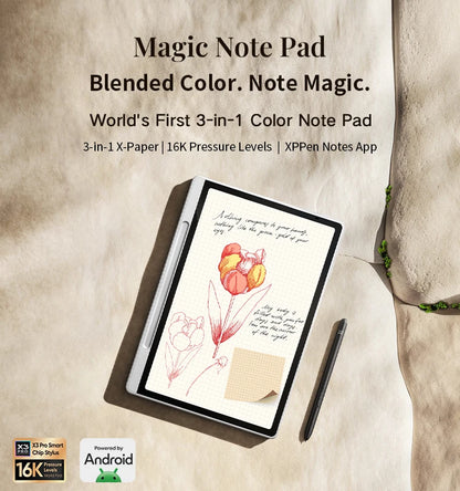 XPPen Magic Drawing Pad 12 inch Tablet Android Pad 2K Resolution 16K Levels 8GB 256GB Graphics Drawing Tablet Monitor Android 14.