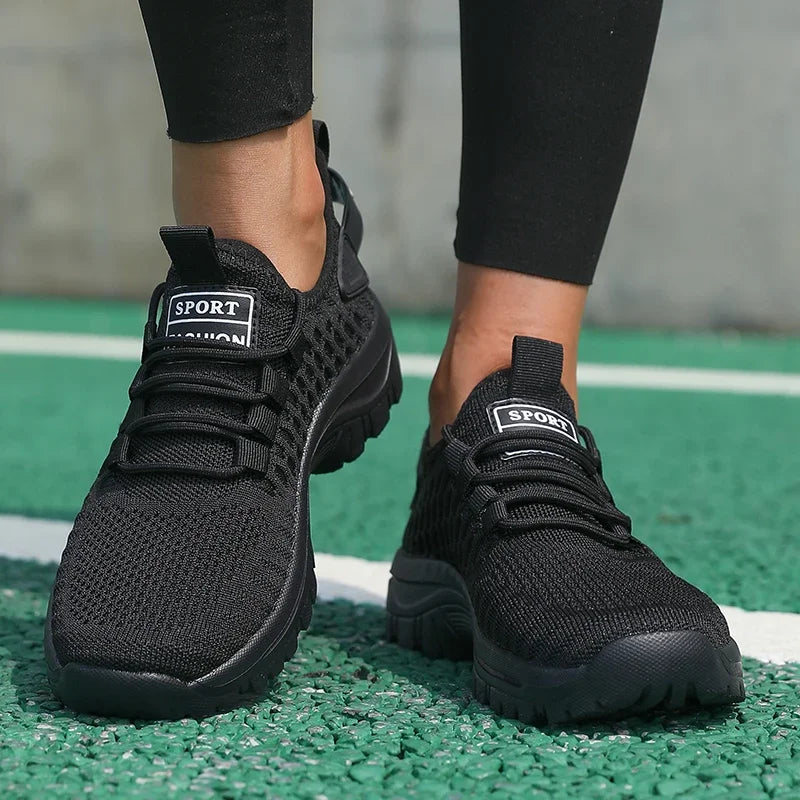 Fashion Men's Sneakers Trendy Breathable 2025 Comfortable Soft Running Shoe New High - Quality Knit Upper Lace Up Tenis Feminino.