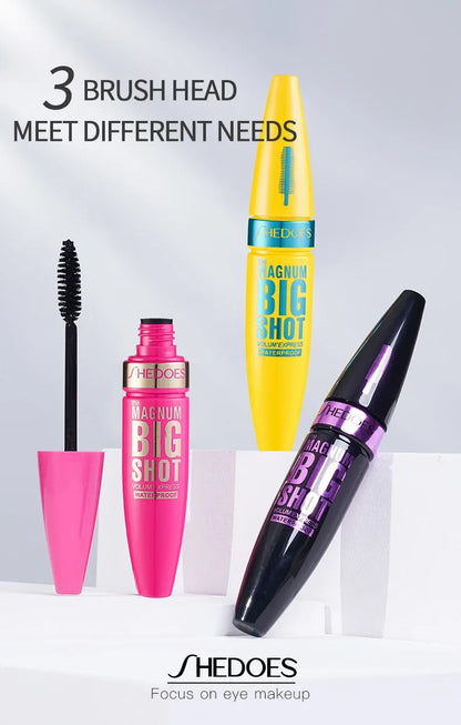Pink Mascara Waterproof Long Lasting Curling False Eyelash Professional Volume Natural Eyelash Makeup Tools  Lashes Brush.